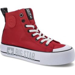 Czerwone Sneakersy Big Star Damskie Sportowe Buty. Czerwone buty treningowe BIG STAR, bez wzorów, z materiału, bez zapięcia. Za 149.00 zł.