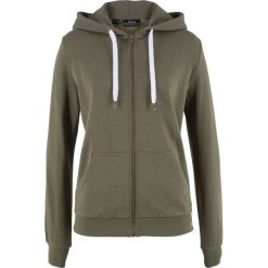 Bluza rozpinana bonprix ciemnooliwkowy. Zielone bluzy marki bonprix. Za 74.99 zł.