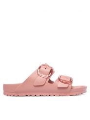 Birkenstock Klapki Arizona Big Buckle 1032032 Różowy. Czerwone klapki Birkenstock, bez wzorów, z syntetyku, bez obcasa, bez zapięcia. Za 299.99 zł.