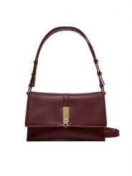 Tommy Hilfiger Torebka AW0AW16893 Bordowy. Czerwone torebki klasyczne Tommy Hilfiger, bez wzorów, ze skóry, bez dodatków. Za 519.99 zł.