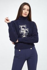 Golf damski wełniany ELISABETTA FRANCHI. Swetry Elisabetta Franchi, bez wzorów, z wełny, bez ramiączek. W wyprzedaży za 1,162.85 zł.