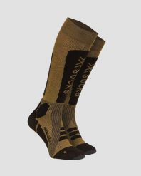 Skarpety X-Socks HeliXX GOLD 4.0 S001. Brązowe skarpetki X BIONIC, bez wzorów. Za 259.99 zł.