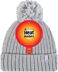 Damska czapka zimowa z uchwytami termicznymi Arden jasnoszara. Szare czapki zimowe HEAT HOLDERS, z aplikacjami, z materiału, eleganckie. Za 148.99 zł.