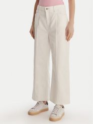 Guess Jeansy W6RA1H D6521 Biały Wide Leg. Białe jeansy Guess, z aplikacjami, z bawełny. Za 469.99 zł.