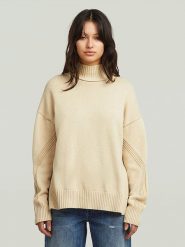 G-Star Sweter w kolorze beżowym rozmiar: S. Brązowe swetry G-Star, s, bez wzorów, z bawełny, retro, bez ramiączek. Za 172.95 zł.