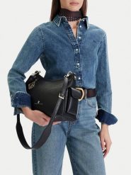 Beverly Hills Polo Club Torebka CEO-BHPC-L-001-09 Czarny. Czarne listonoszki Beverly Hills Polo Club, bez wzorów, z materiału, bez dodatków. Za 219.99 zł.