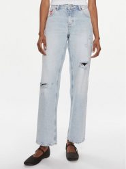 Tommy Jeans Jeansy Sophie DW0DW18111 Niebieski Straight Fit. Niebieskie jeansy Tommy Jeans, bez wzorów, z bawełny. Za 339.99 zł.