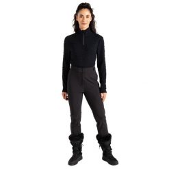 Softshellowe Spodnie Narciarskie Damskie Sleek IV. Czarne spodnie narciarskie Dare 2b, bez wzorów, z materiału, narciarskie. Za 114.99 zł.