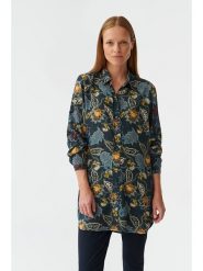 TATUUM Bluzka w kolorze granatowym rozmiar: 38. Niebieskie bluzki Tatuum, s, bez wzorów, z wiskozy, klasyczne, bez kołnierzyka, bez ramiączek. Za 101.47 zł.