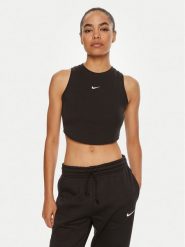 Nike Bluzka FB8279 Czarny Tight Fit. Czarne bluzki Nike, s, bez wzorów, z syntetyku, bez kołnierzyka, bez ramiączek. Za 129.99 zł.