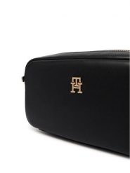 Tommy Hilfiger Torebka Th Essential Camera Bag AW0AW18370 Czarny. Czarne listonoszki Tommy Hilfiger, bez wzorów, ze skóry, bez dodatków. Za 409.99 zł.