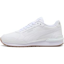Buty sportowe Puma St Runner V4 L. Białe buty sportowe lifestyle Puma, bez wzorów, z syntetyku, sportowe, bez zapięcia. Za 390.00 zł.