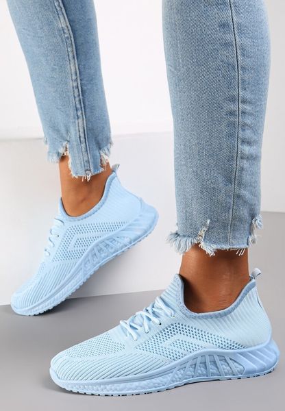 Niebieskie Buty Sportowe Bemostom. Niebieskie buty sportowe lifestyle Renee, bez wzorów, z jeansu, klasyczne, bez zapięcia. Za 49.99 zł.