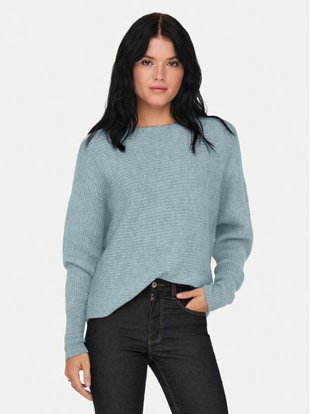 ONLY Sweter 15168705 Niebieski Regular Fit. Niebieskie swetry ONLY, xs, bez wzorów, z syntetyku, bez ramiączek. Za 119.99 zł.