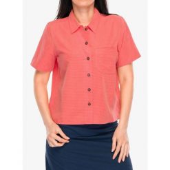 Koszula turystyczna damska Royal Robbins Desert Pucker S/S. Czerwone koszule ROYAL ROBBINS, s, bez wzorów, casualowe, bez kołnierzyka, bez ramiączek. Za 235.99 zł.