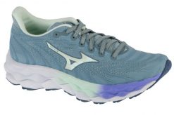 Buty do biegania damskie, Wave Sky 8. Białe buty treningowe Mizuno, bez wzorów, z materiału, przed kostkę, bez zapięcia, do biegania, mizuno wave. Za 529.99 zł.