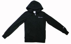 Bluza damska Champion Full Zip Hoodie Sweatshirt 118099. Czarne bluzy Champion, m, z aplikacjami, z bawełny, sportowe, bez ramiączek, bez kaptura. Za 216.99 zł.
