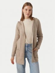 Vero Moda Kardigan Doffy 10235948 Beżowy Relaxed Fit. Brązowe swetry Vero Moda, s, bez wzorów, z syntetyku, bez ramiączek. Za 49.99 zł.