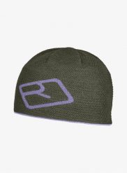 Czapka zimowa Ortovox Merino Logo Knit Beanie - dark wild herbs. Zielone czapki zimowe ORTOVOX, bez wzorów, z materiału. Za 178.19 zł.