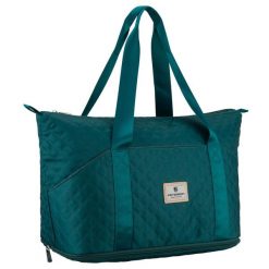 Treningowa torba wykonana z poliestru w zielonym kolorze, zawieszona na wygodnych uchwytach Peterson PTN PIK-02. Zielone torby sportowe Peterson, bez wzorów. Za 89.99 zł.