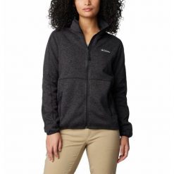 COLUMBIA Polar damski Sweater Weather Full Zip II black heather-XL. Czarne bluzy z polaru Columbia, xl, bez wzorów, z polaru, trekkingowe. Za 397.60 zł.