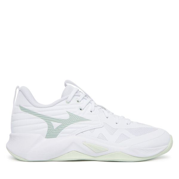 Buty halowe Mizuno. Białe buty sportowe lifestyle Mizuno, bez wzorów, sportowe, bez zapięcia, mizuno wave. Za 469.99 zł.