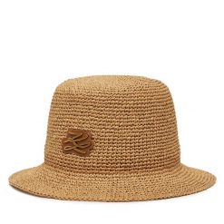 Kapelusz KARL LAGERFELD. Brązowe kapelusze KARL LAGERFELD, bez wzorów. Za 449.99 zł.