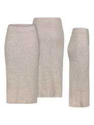 Sublevel Spódnica w kolorze jasnoszarym rozmiar: XS. Szare spódnice Sublevel, xs, bez wzorów, prążkowane, midi. Za 78.66 zł.