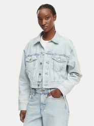 Calvin Klein Jeans Kurtka jeansowa LV047F680G Niebieski Cropped Fit. Niebieskie kurtki Calvin Klein Jeans, s, bez wzorów, z bawełny, bez kaptura. Za 489.99 zł.