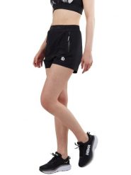 Szorty sportowe damskie Fundango Karin. Czarne szorty sportowe FUNDANGO, bez wzorów, z materiału, na fitness i siłownię. Za 299.00 zł.