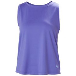 Damski tank top Helly Hansen Tech Split Back 2.0. Fioletowe topy Helly Hansen, bez wzorów, sportowe, bez kołnierzyka, bez ramiączek. Za 218.00 zł.