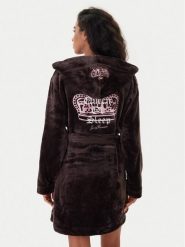 Juicy Couture Szlafrok JCLRB225503 Brązowy. Brązowe szlafroki damskie Juicy Couture, xl, bez wzorów, z syntetyku, bez ramiączek. Za 399.99 zł.