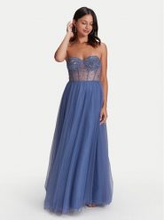Swing Sukienka wieczorowa 5AH023HK Niebieski Slim Fit. Niebieskie sukienki Hey Kyla, bez wzorów, z syntetyku, wizytowe, bez kołnierzyka, bez ramiączek. Za 569.99 zł.