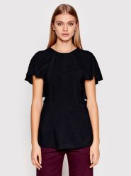 Victoria Victoria Beckham Bluzka Drape 1122WTP003178A Czarny Regular Fit. Czarne bluzki Victoria Victoria Beckham, bez wzorów, z syntetyku, bez kołnierzyka, bez ramiączek. Za 1,639.00 zł.