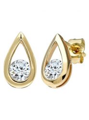 Revoni Złote kolczyki-wkrętki z diamentami rozmiar: onesize. Żółte kolczyki Revoni, z diamentem, złote. Za 3,212.43 zł.