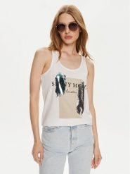 ONLY Top Henny 15327669 Biały Regular Fit. Białe topy ONLY, xl, bez wzorów, z bawełny, bez kołnierzyka, bez ramiączek. Za 59.99 zł.