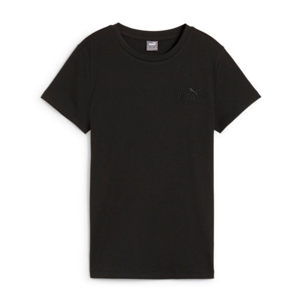 Koszulka damska Puma Ess Elevated. Czarne t-shirty sportowe Puma, l, bez wzorów, z materiału, bez ramiączek, na fitness i siłownię. Za 149.55 zł.