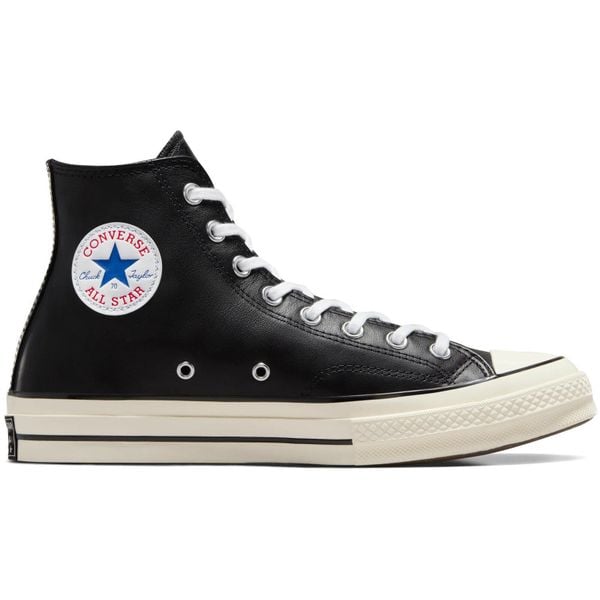 Buty sportowe Converse Chuck 70 Leather. Czarne buty treningowe Converse, bez wzorów, ze skóry, bez zapięcia. Za 590.00 zł.