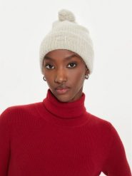 Calvin Klein Czapka Embroidery Airy K60K612586 Beżowy. Brązowe czapki zimowe Calvin Klein, bez wzorów, z materiału. Za 239.99 zł.