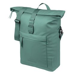Torba rowerowa Brooklyn MIK Hooks, srebrno-zielona. Niebieskie torby na laptopa BASIL, bez wzorów, z materiału, na ramię. Za 389.70 zł.