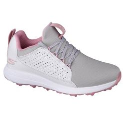 Skechers Go Golf Max Mojo, damskie buty do golfa, Białe. Białe swetry Skechers, bez wzorów, z tkaniny, sportowe, bez ramiączek. Za 219.99 zł.