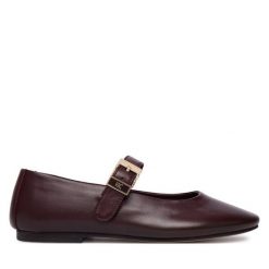 Baleriny Tommy Hilfiger. Brązowe baleriny Tommy Hilfiger, bez wzorów, bez obcasa, bez zapięcia. Za 529.99 zł.