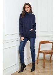 Joséfine Sweter "Vinicius" w kolorze granatowym rozmiar: L. Niebieskie swetry Joséfine, l, bez wzorów, z kaszmiru, bez ramiączek. Za 208.99 zł.