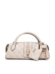 Guess Torebka Yvonne Logo Mini HWSG23 78760 Beżowy jasny. Brązowe torebki klasyczne Guess, z aplikacjami, ze skóry, bez dodatków. Za 544.99 zł.