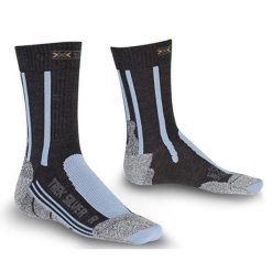 Skarpety trekkingowe damskie X-socks Trekking Silver. Czarne skarpetki X-Socks, bez wzorów. W wyprzedaży za 37.00 zł.