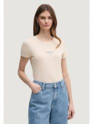 Calvin Klein Jeans T-Shirt Gradient Monologo J20J225252 Beżowy Slim Fit. Brązowe t-shirty Calvin Klein Jeans, s, bez wzorów, z bawełny, bez kołnierzyka, bez ramiączek. Za 109.99 zł.