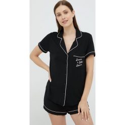 Kate Spade piżama damska kolor czarny. Czarne piżamy Kate Spade, l, bez wzorów, bez kołnierzyka, bez ramiączek. Za 429.99 zł.
