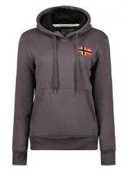 Geographical Norway Bluza "Genifer" w kolorze ciemnoszarym rozmiar: S. Szare bluzy Geographical Norway, s, bez wzorów, bez ramiączek, z kapturem. Za 83.62 zł.