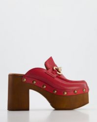 KLAPKI DAMSKIE 387804 ROC ROSSO. Klapki Venezia, bez wzorów, ze skóry, bez obcasa, na platformie, bez zapięcia. Za 289.00 zł.