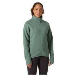 Damski polar Helly Hansen Varde 2.0. Zielone bluzy z polaru Helly Hansen, bez wzorów, z polaru, trekkingowe. Za 553.50 zł.